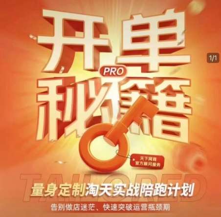 淘宝开单秘籍PRO，量身定制淘天实战陪跑计划，告别做店迷茫、快速突破运营瓶颈期网创项目_汇创网_中创网_福缘网_冒泡网_资源整合平台网创吧