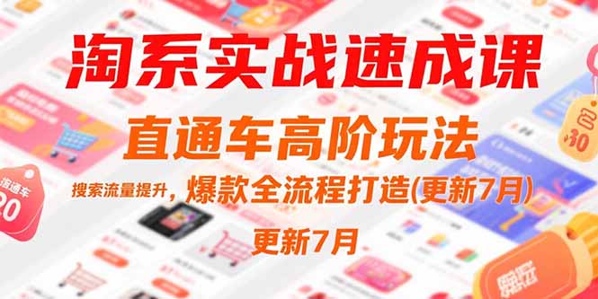 （15374期）淘系实战速成课，直通车高阶玩法，搜索流量提升，爆款全流程打造(更新7月)网创项目_汇创网_中创网_福缘网_冒泡网_资源整合平台网创吧