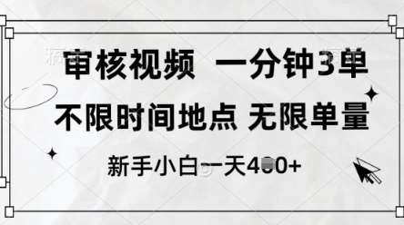 审核视频，10秒一单，不限时间，不限单量，新人小白一天4张+【揭秘】网创项目_汇创网_中创网_福缘网_冒泡网_资源整合平台网创吧
