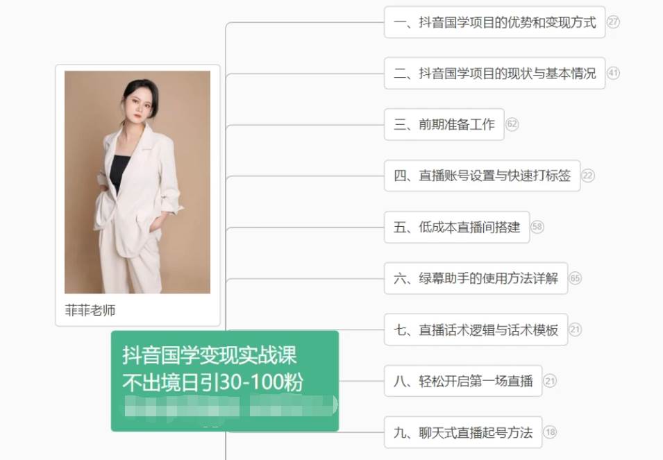 抖音国学变现项目：不出境日引30-100粉实战课程网创吧-网创项目资源站-副业项目-创业项目-搞钱项目网创吧