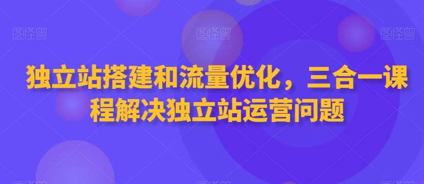 独立站搭建和流量优化，三合一课程解决独立站运营问题网创项目_汇创网_中创网_福缘网_冒泡网_资源整合平台网创吧