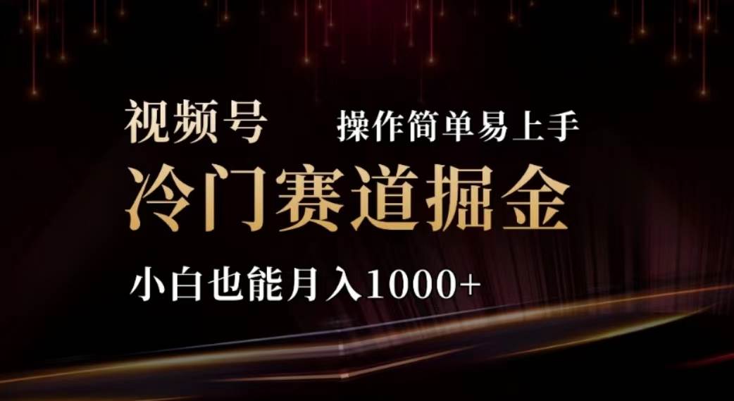（11378期）2024视频号冷门赛道掘金，操作简单轻松上手，小白也能月入1000+网创项目_汇创网_中创网_福缘网_冒泡网_资源整合平台网创吧