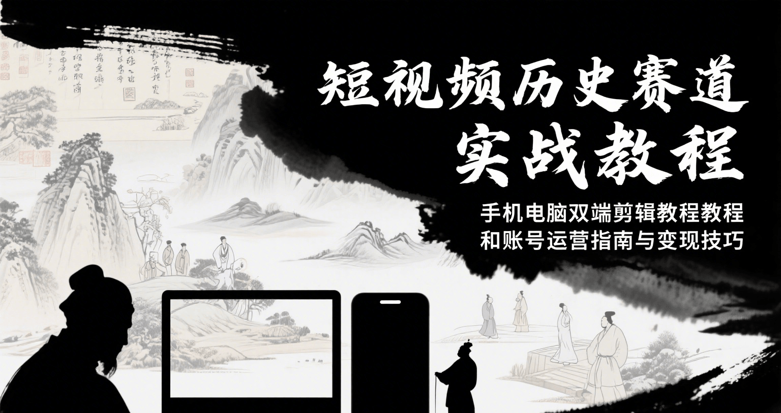 短视频历史赛道实战教程，手机电脑双端剪辑教程和账号运营指南与变现技巧网创项目_汇创网_中创网_福缘网_冒泡网_资源整合平台网创吧