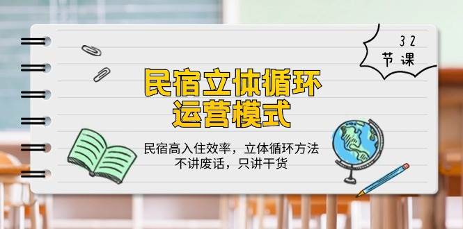 民宿立体循环运营模式：民宿高入住效率，立体循环方法，只讲干货（32节）网创项目_汇创网_中创网_福缘网_冒泡网_资源整合平台网创吧